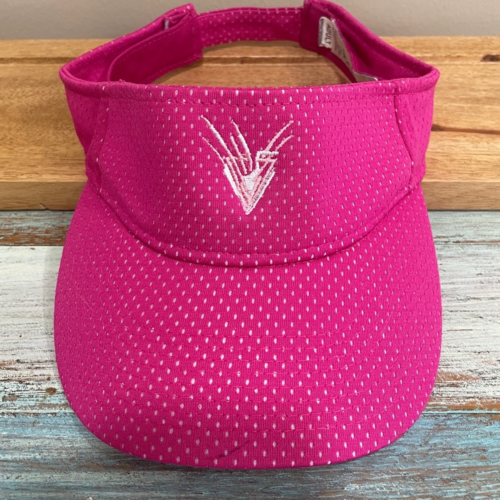 Augusta Embroidered Logo Sport Hold Athleisure Pink Visor Cap SZ Adult